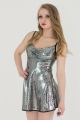 Tunika - sukienka Astrid srebrne cekiny