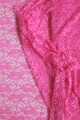 Tkanina koronka różowy neon kwiatowa